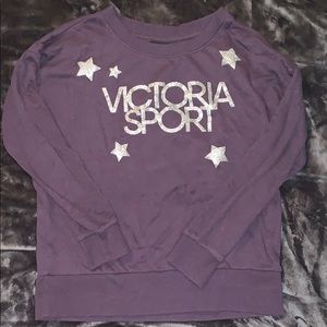 Purple Victoria Secret Sport crewneck.